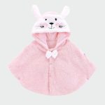 poncho hiver fille rose