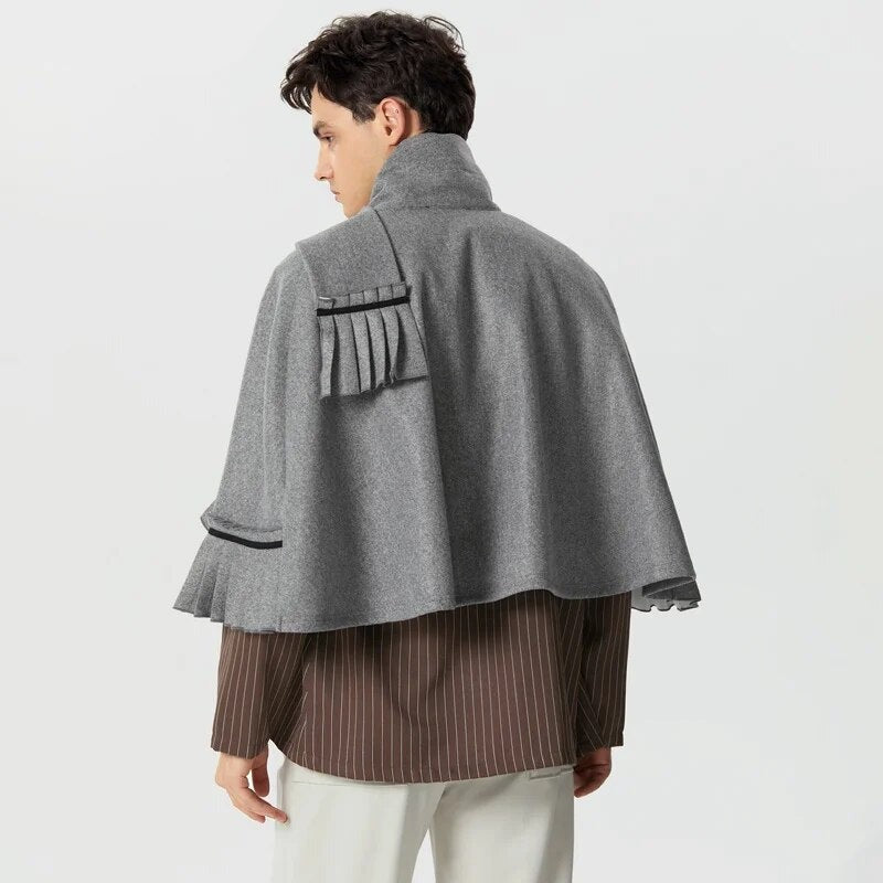 Poncho en polyester pour homme