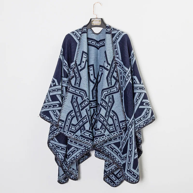 écharpe poncho hiver