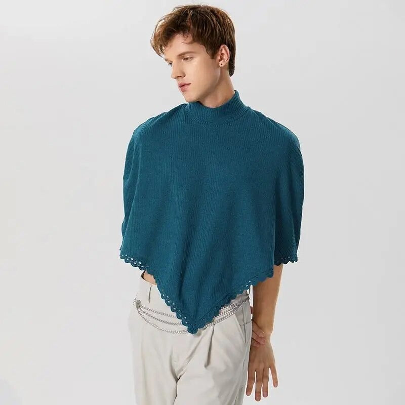 poncho homme élégant