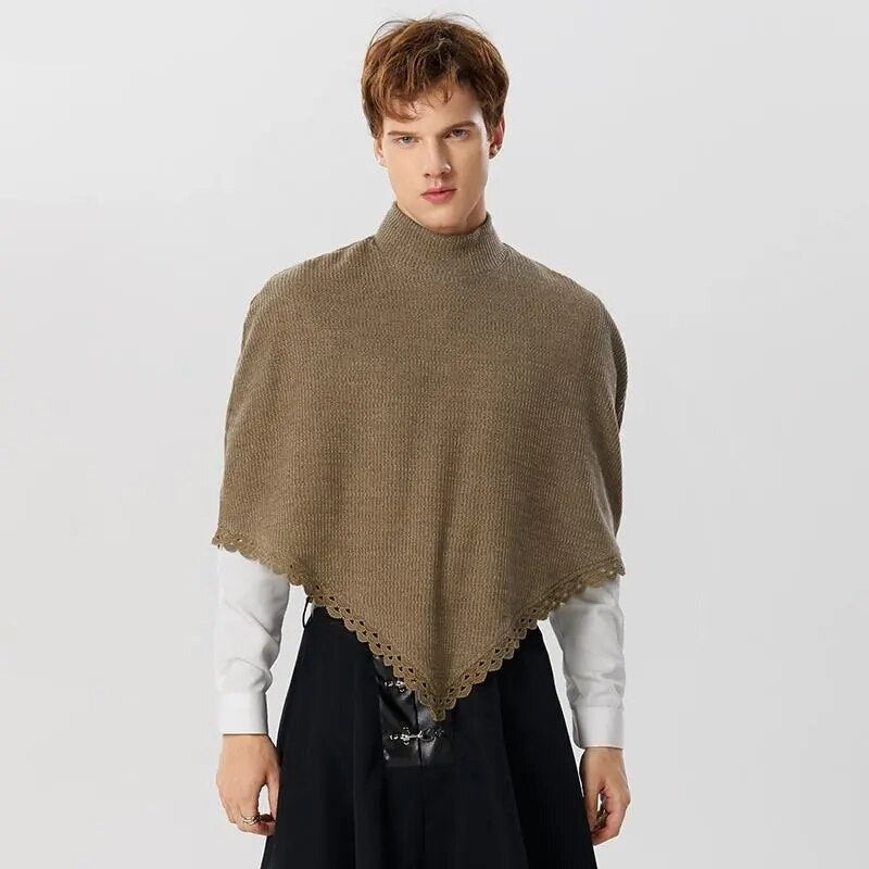 poncho avec col roulé