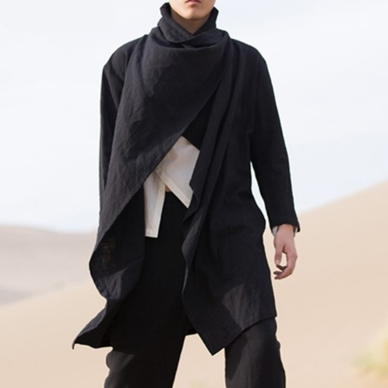 poncho noir moderne pour homme
