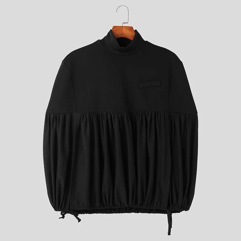 poncho homme noir blanc
