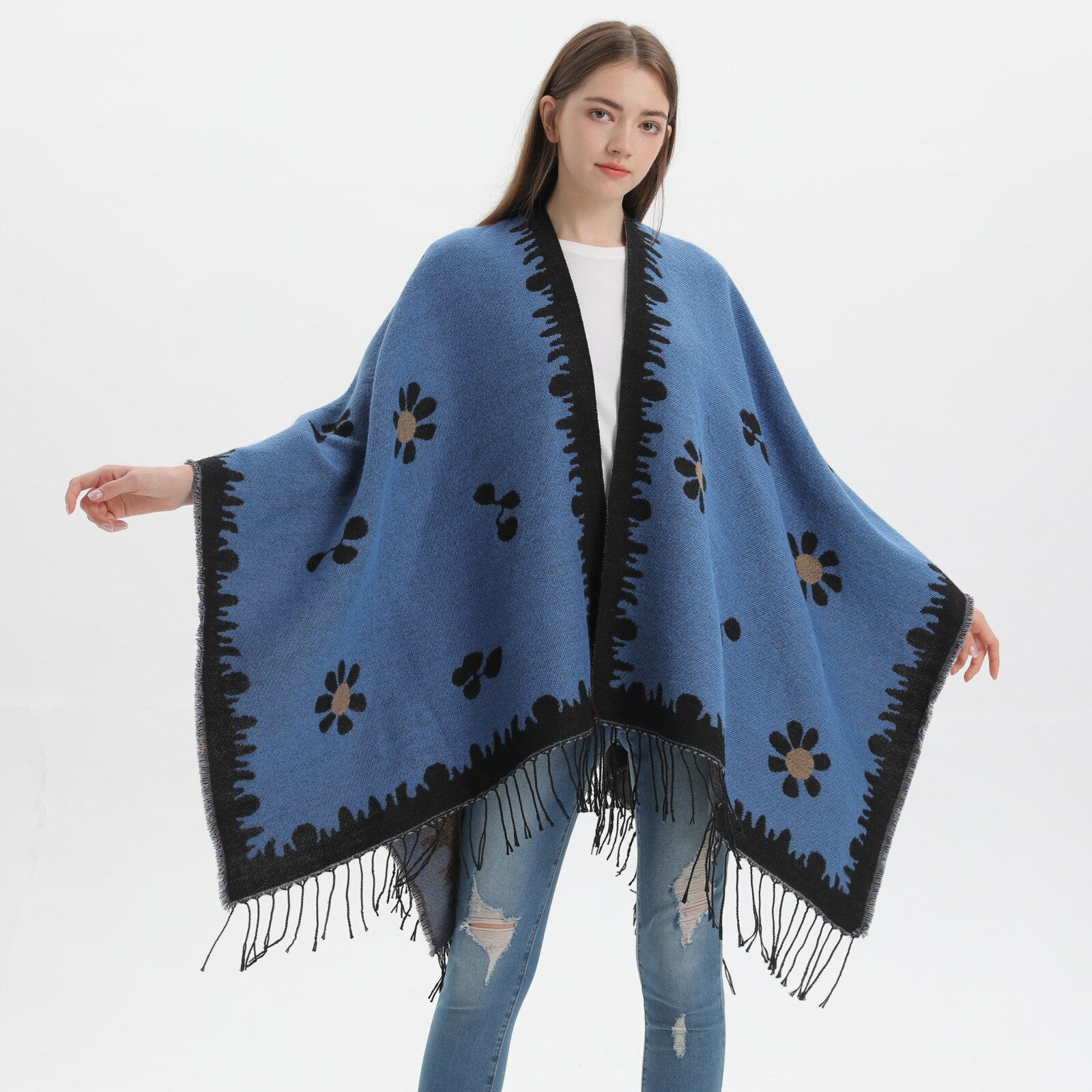 style poncho décontracté