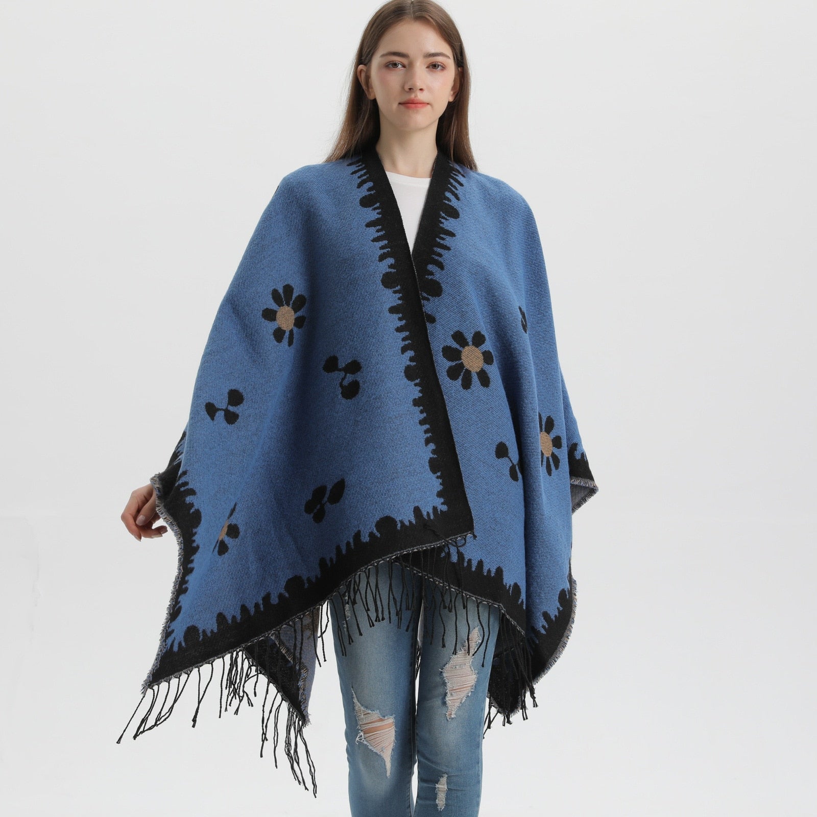 poncho femme moderne