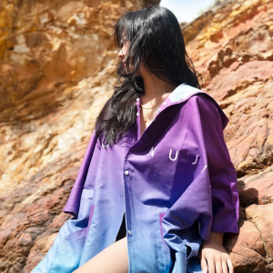 poncho peignoir surf violet