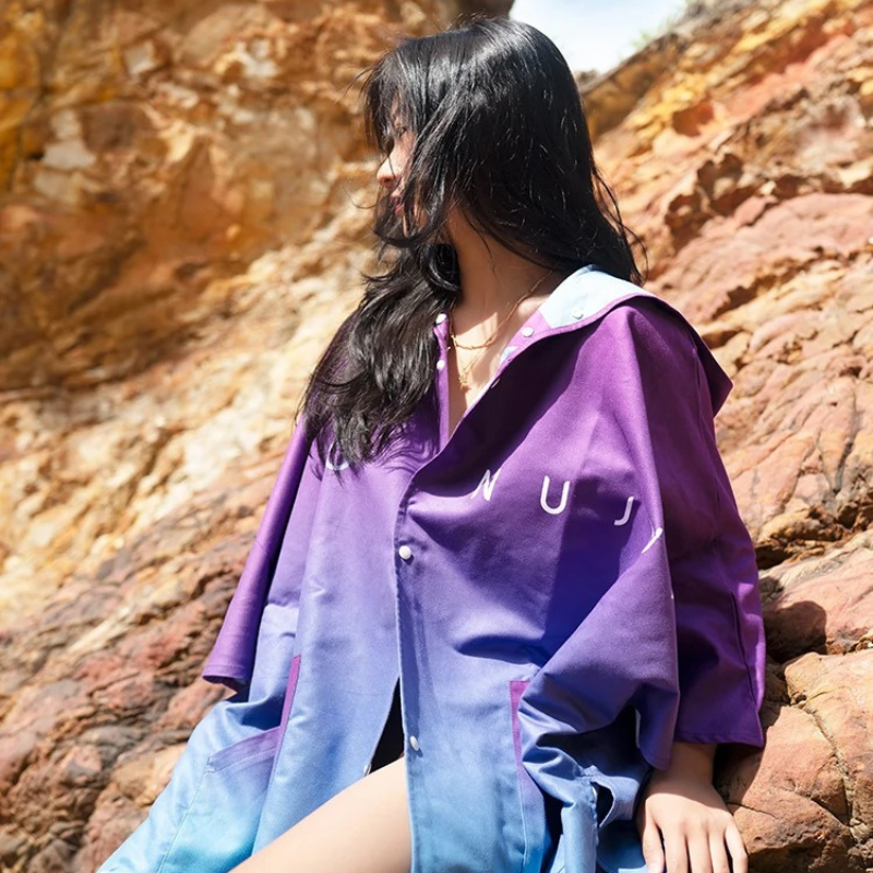 poncho peignoir surf violet