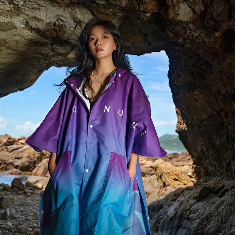 poncho sportif mer