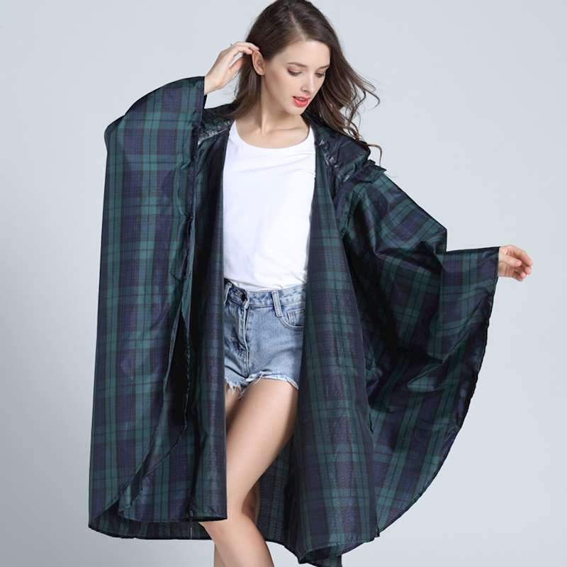 Poncho écossais imperméable