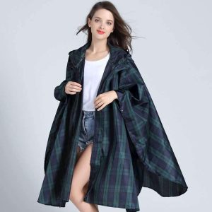 Poncho Pluie Carreaux Ecossais