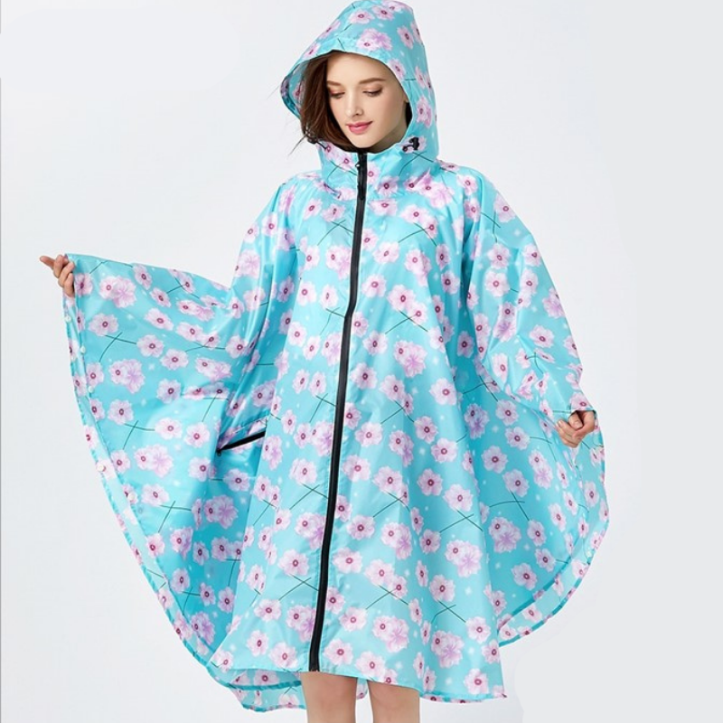 Élégance florale poncho