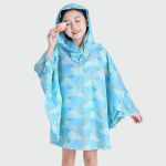poncho pluie fille bleu