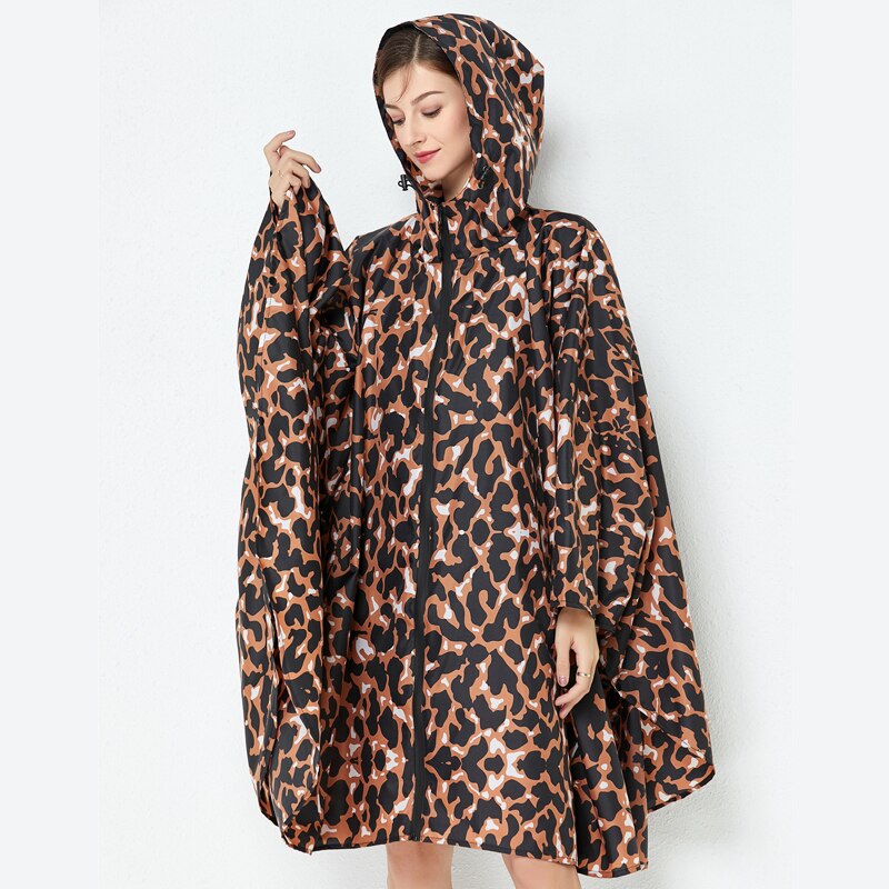 Poncho Pluie Léopard Femme