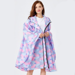 Poncho rose et violet élégant