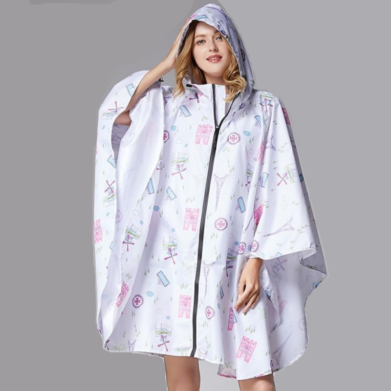 poncho avec motif Tour Eiffel