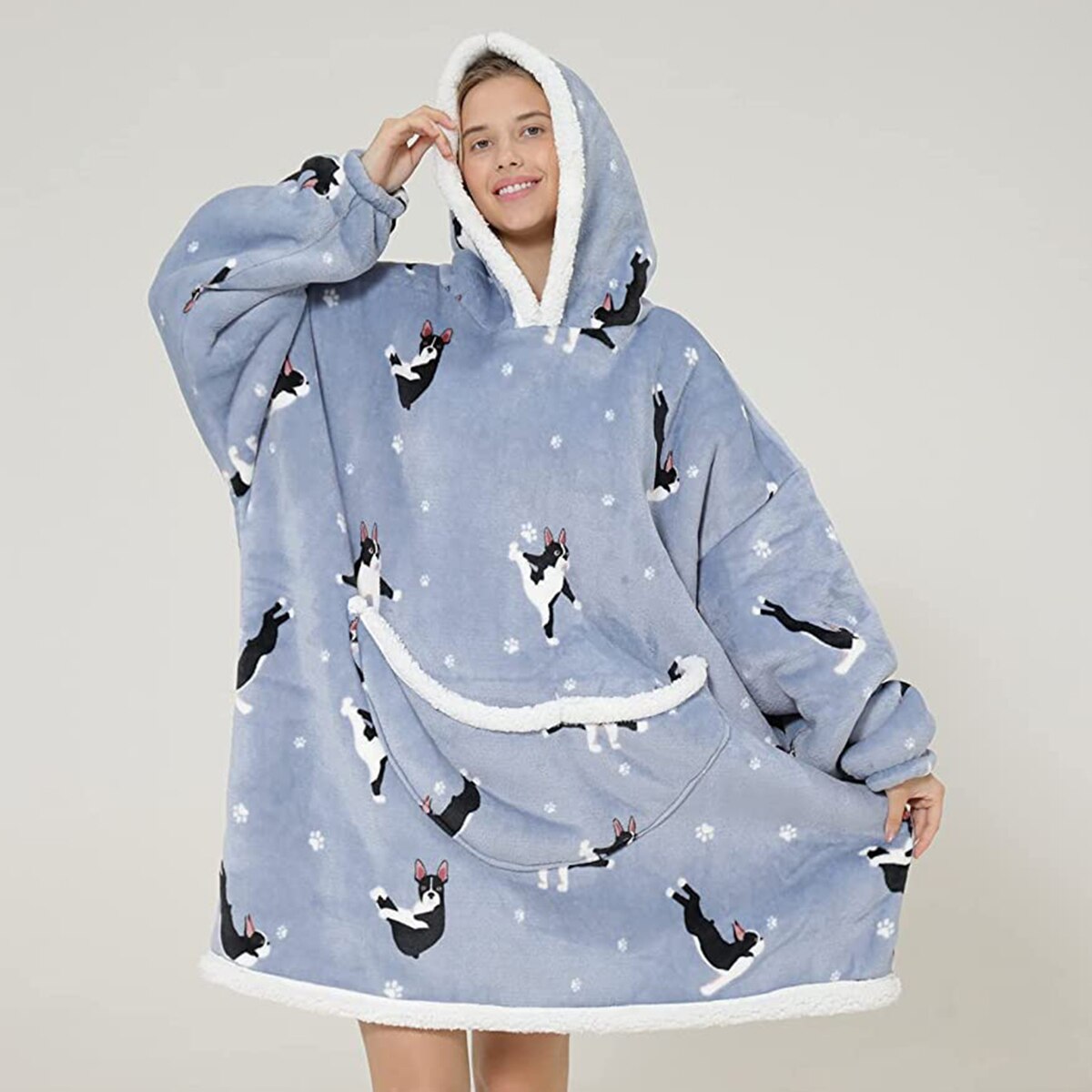 poncho polaire d'intérieur femme