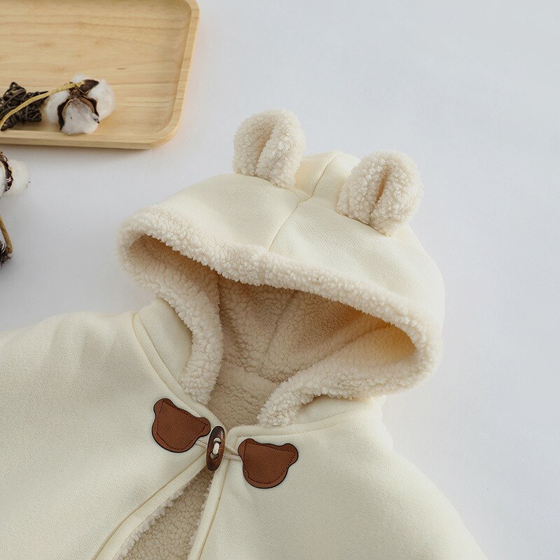 Poncho Polaire Enfant Hiver motif coloré