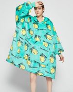 poncho polaire femme citron