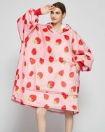 Poncho Polaire Femme Fraises