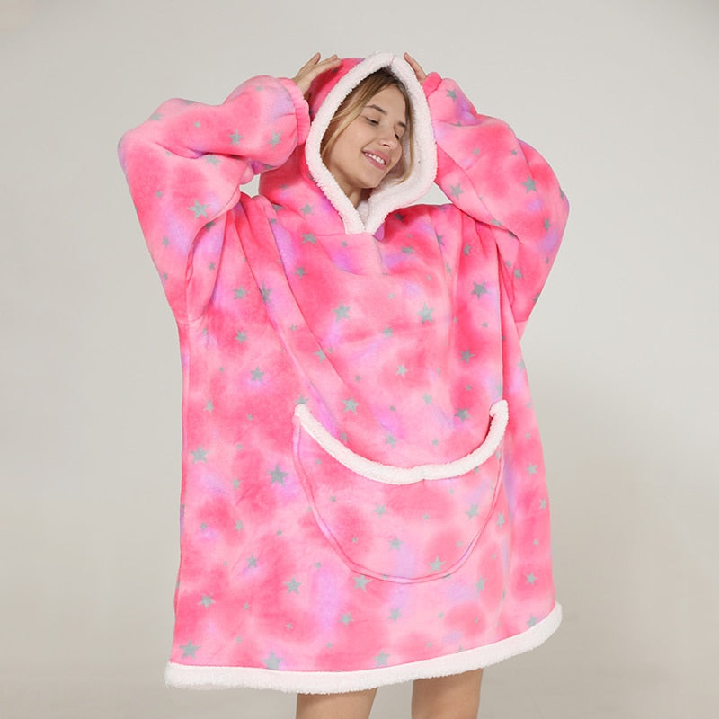 poncho polaire femme rose