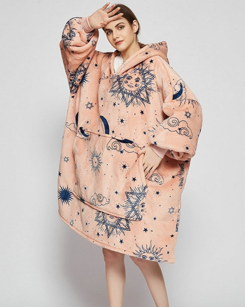 Poncho Polaire Femme Soleil élégant