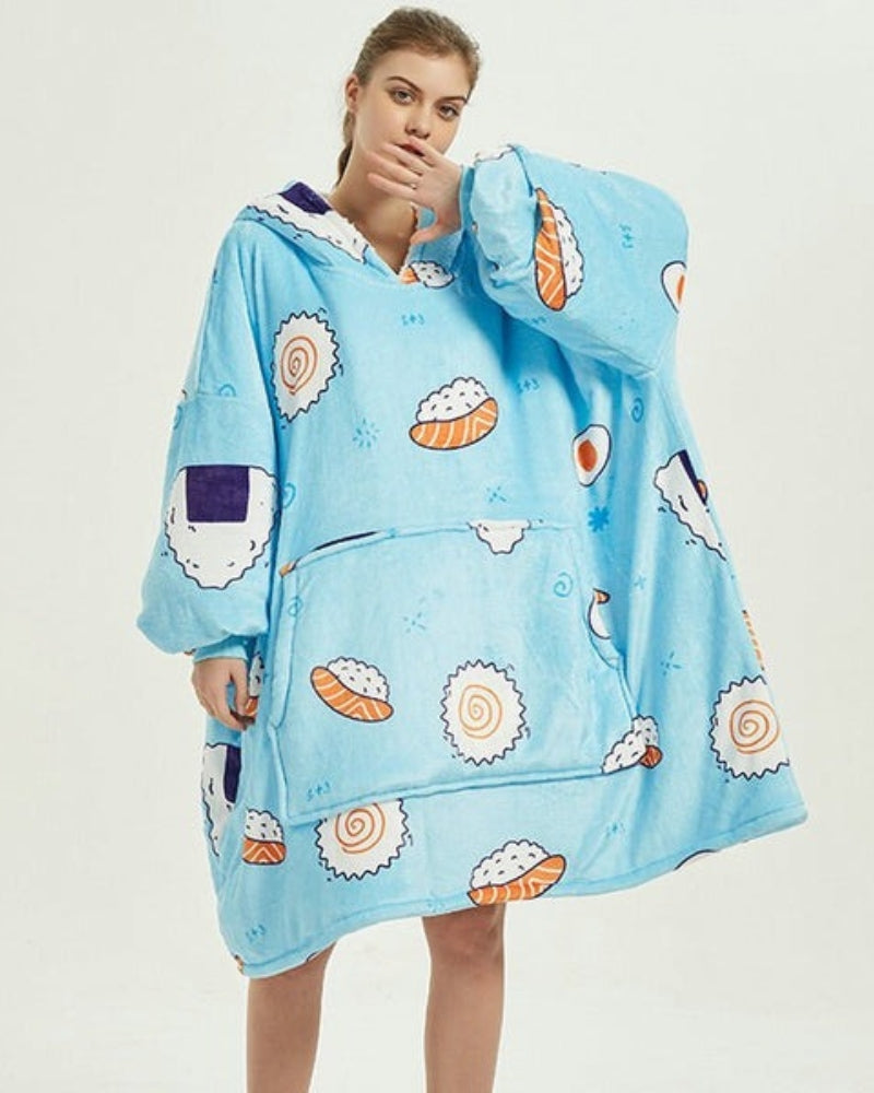 Poncho Polaire Femme Sushis