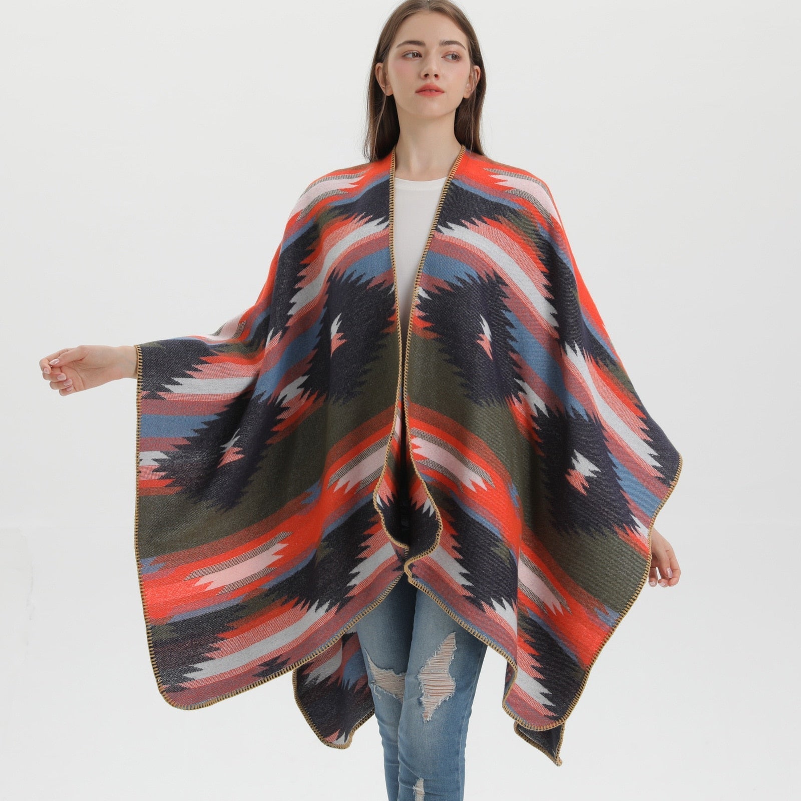 poncho femme confortable