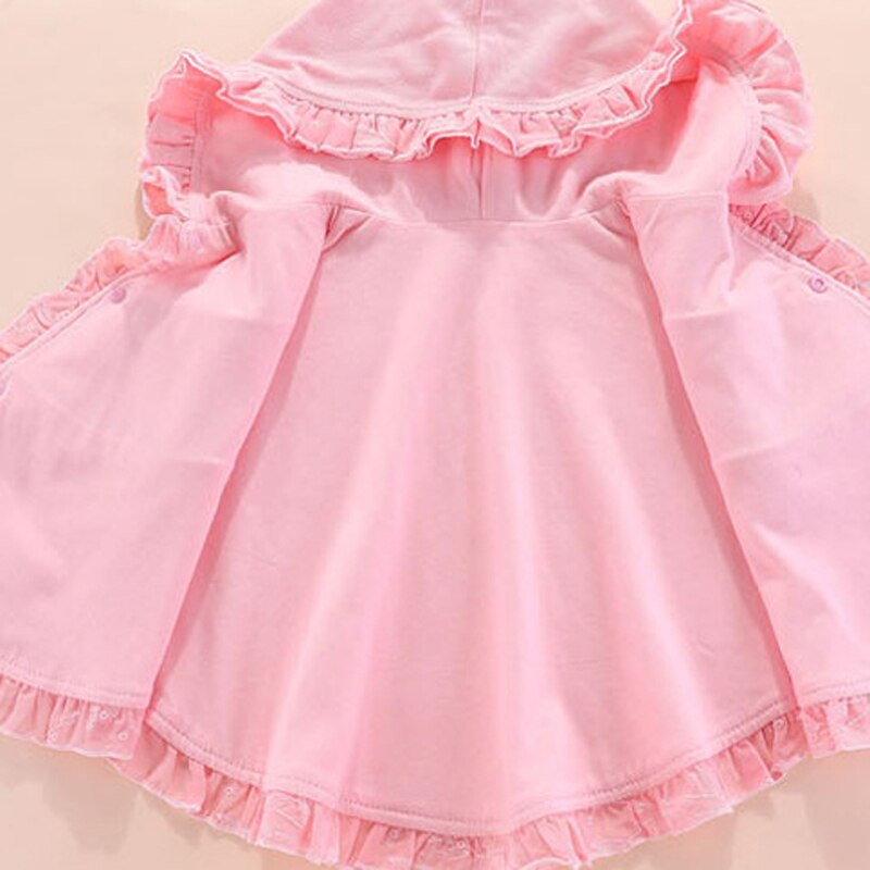 Mode enfant poncho rose