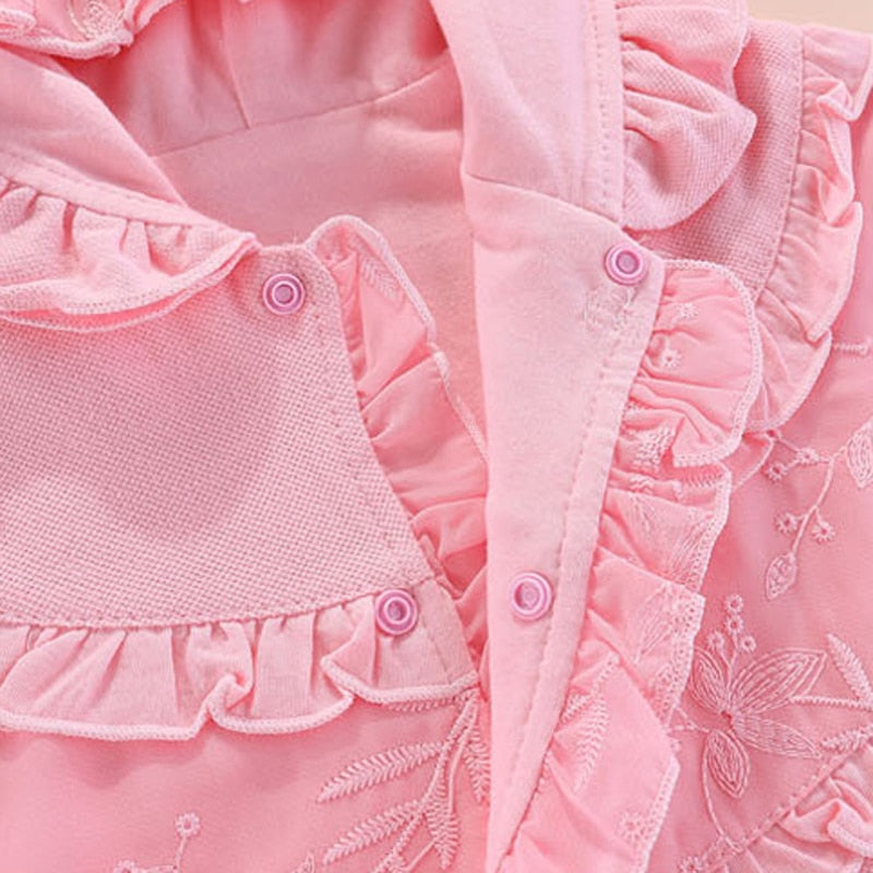 Tenue rose poncho fillette
