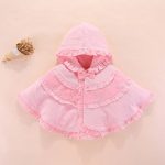 Poncho Rose Fillette élégant