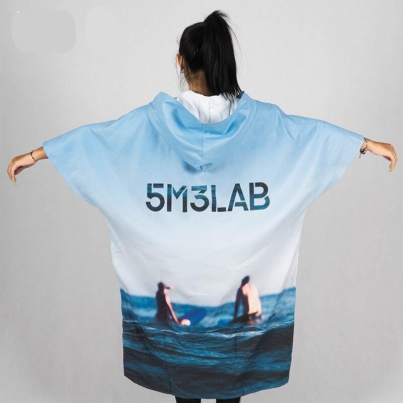 Poncho microfibre bleu