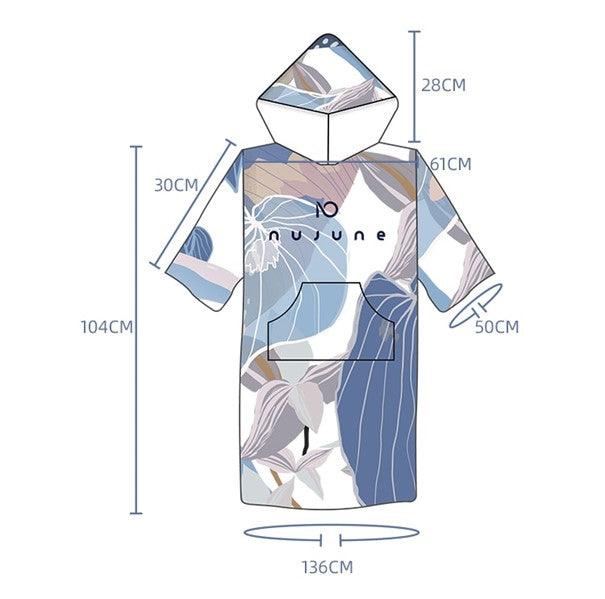 poncho microfibre surfeur