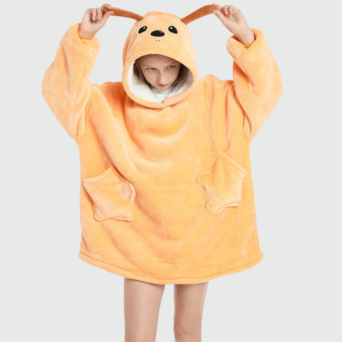 Sweat Plaid Enfant Chien Jaune Poncho Life
