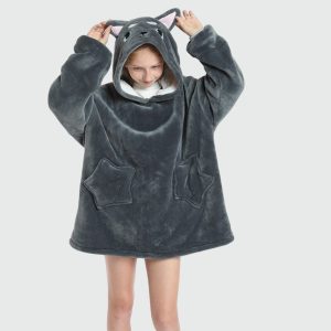 sweat plaid enfant gris