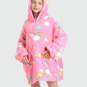 Sweat Plaid Enfant Licorne Poncho Life