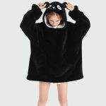 Sweat plaid enfant panda noir