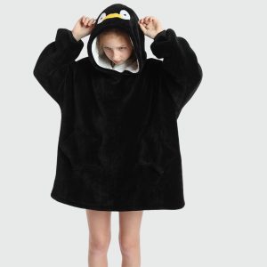sweat plaid enfant pingouin