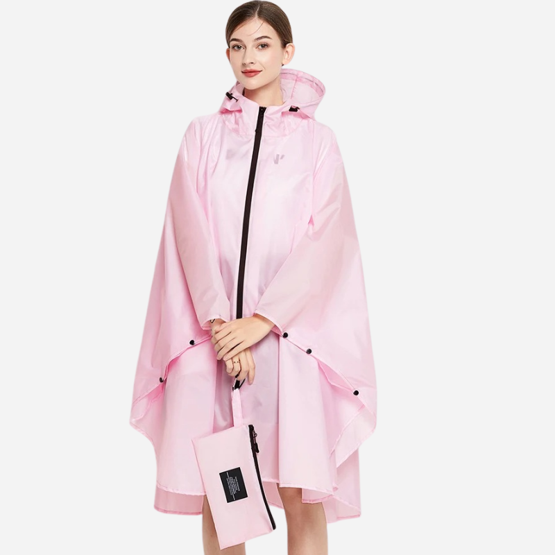 cape pluie rose femme