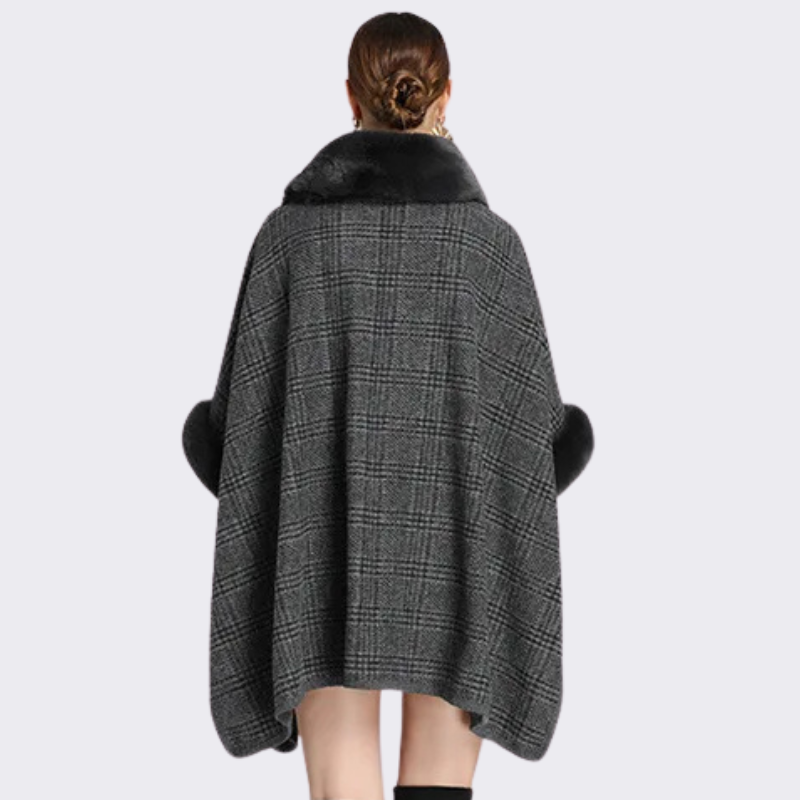 poncho chaud femme