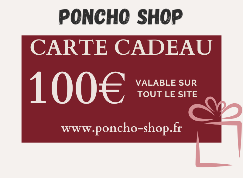 flexibilité avec Carte Cadeau Poncho Shop