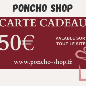 carte cadeau Poncho Shop