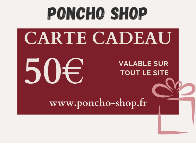 carte cadeau Poncho Shop