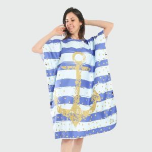 Poncho Bain Femme Ancre élégant