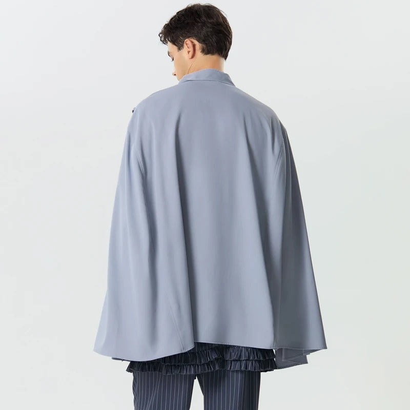 poncho homme élégant