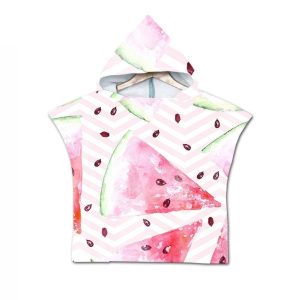 Poncho de Plage Bébé Fille motif pastèque