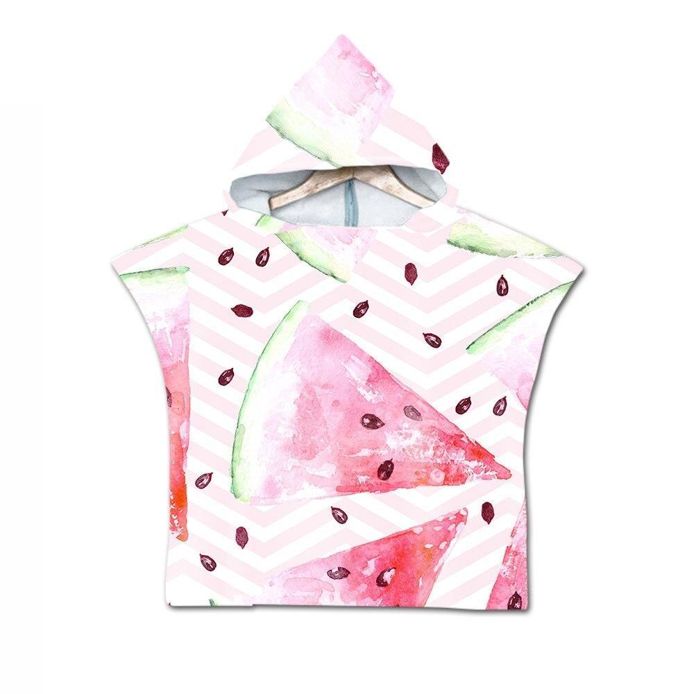 Poncho de Plage Bébé Fille motif pastèque