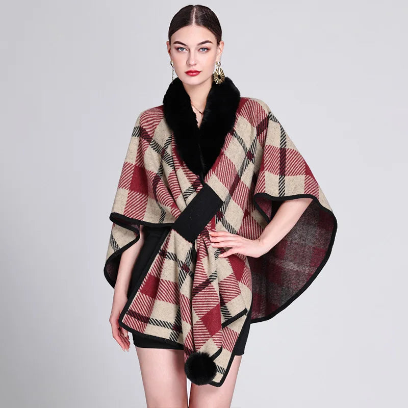 élégance du poncho écossais