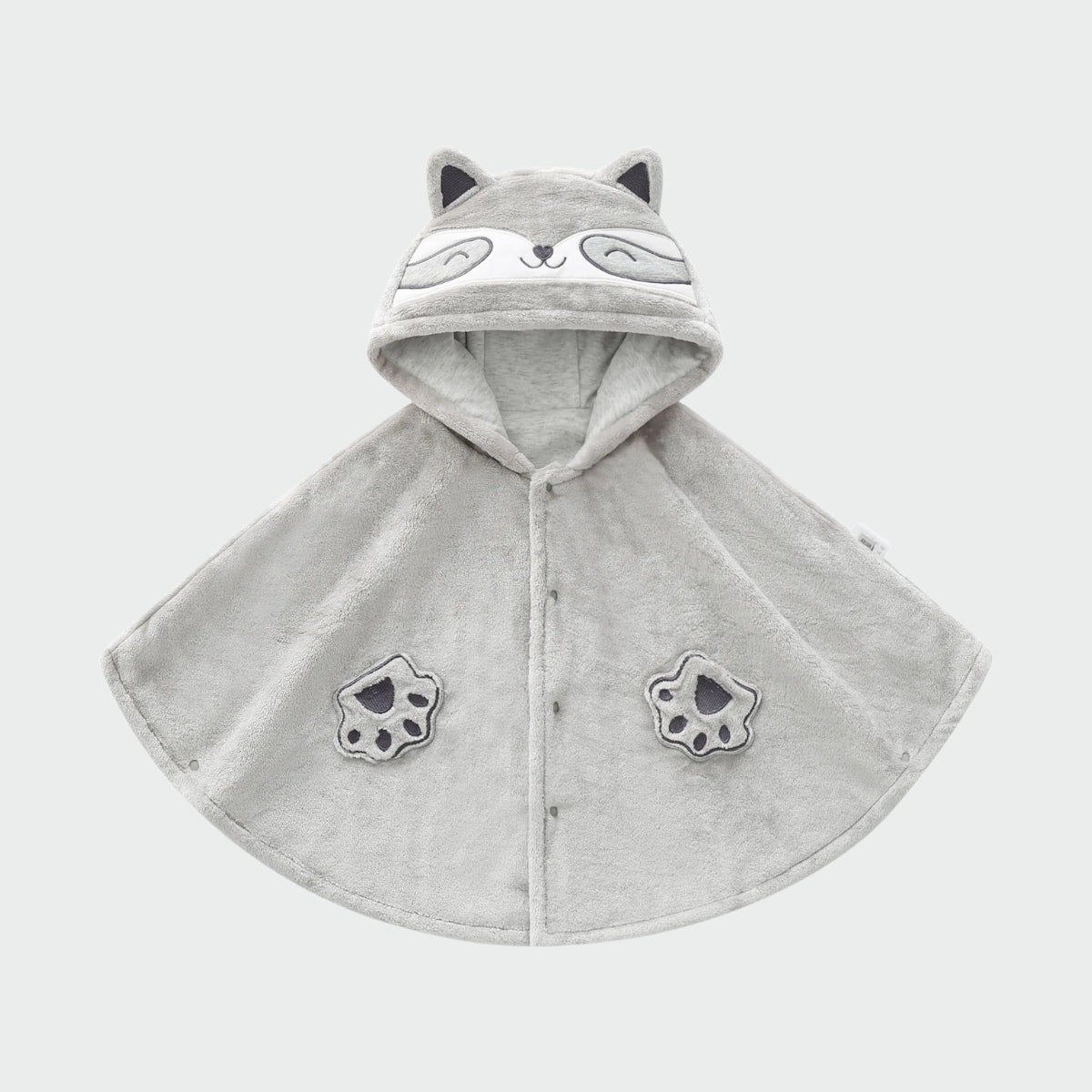 poncho enfant chat gris