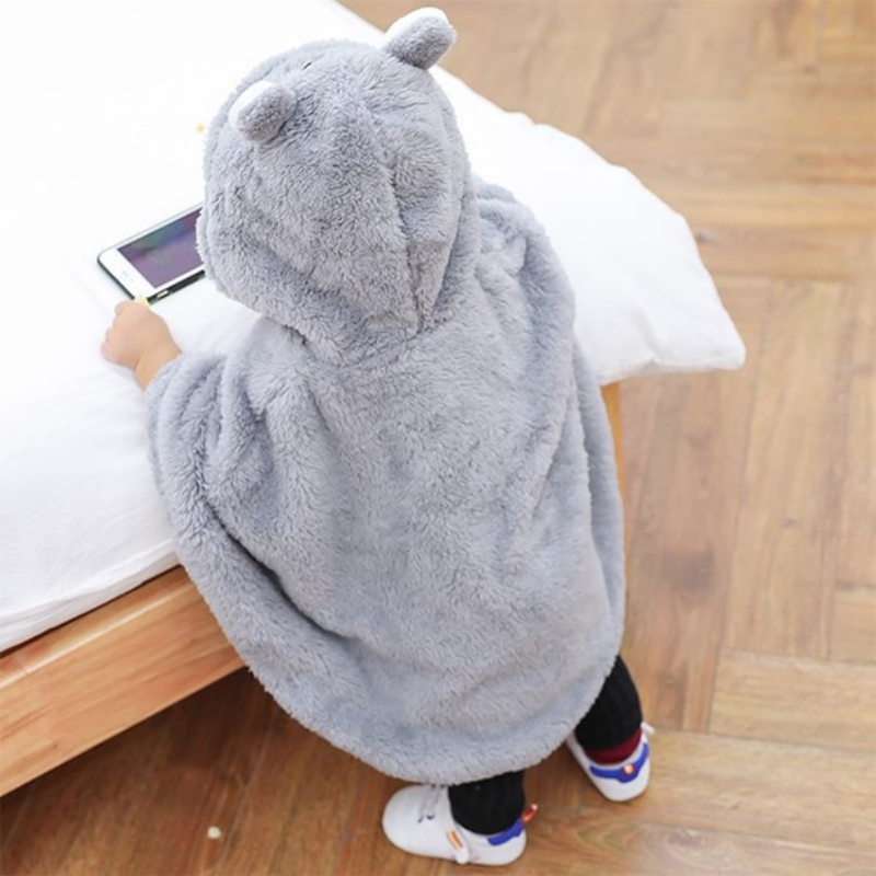 poncho enfant capuche