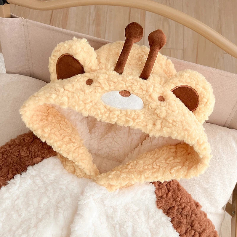 Poncho bébé girafe